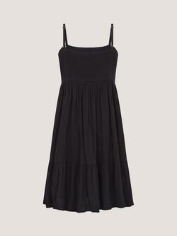 Monsoon Kids' Storm Crochet Sleeveless Dress, Black - view 2, Black