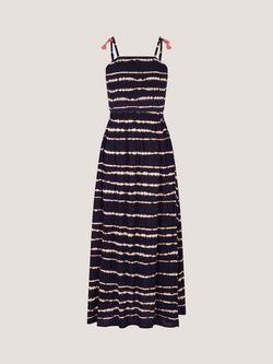 Monsoon Kids' Storm Sleeveless Tie Dye Maxi Dress, Black, Black