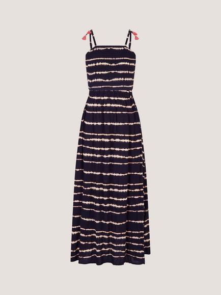 Monsoon Kids' Storm Sleeveless Tie Dye Maxi Dress, Black, Black
