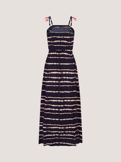 Monsoon Kids' Storm Sleeveless Tie Dye Maxi Dress, Black - view 2, Black