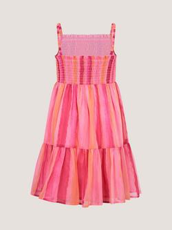 Monsoon Kids' Tie Dye Swing Dress, Pink - view 2, Pink