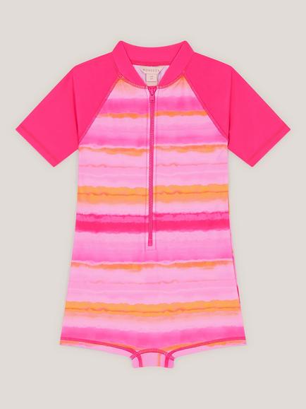 Monsoon Kids' Tie Dye Surf Suit, Pink, Pink