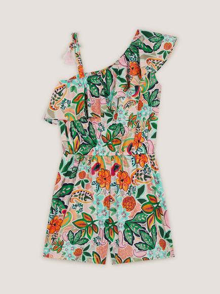 Monsoon Kids' Storm Pineapple Playsuit, Multi, Multi