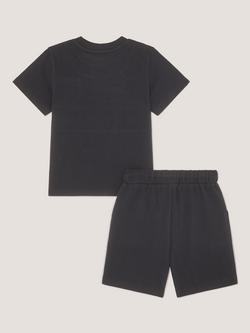 Monsoon Kids' Adventure Stripe Jersey T-Shirt and Shorts Set, Blue - view 2, Blue