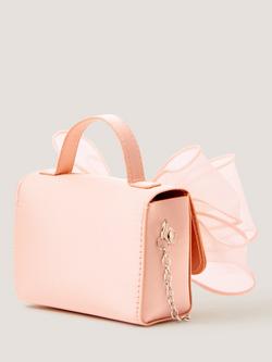 Monsoon Kids' Bridesmaid Organza Bow Bag, Pink - view 2, Pink