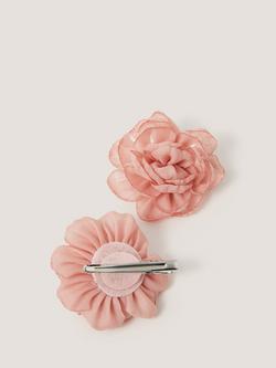 Monsoon Kids' Bridesmaid Flower Hair Clips, Pack of 2, Pink - view 2, Pink