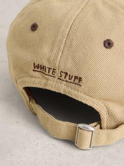 White Stuff Colour Block Cotton Baseball Cap, Natural/Brown - view 2, Natural/Brown