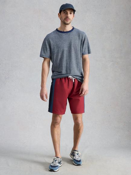 White Stuff Ventor Colour Block Swim Shorts, Red, Red