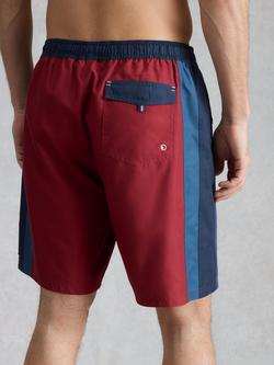 White Stuff Ventor Colour Block Swim Shorts, Red - view 2, Red