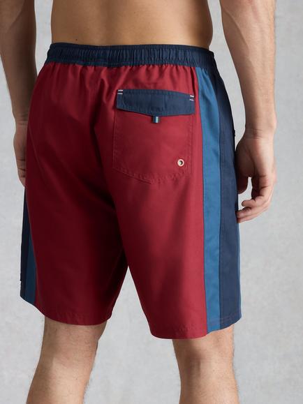 White Stuff Ventor Colour Block Swim Shorts, Red - view 2, Red