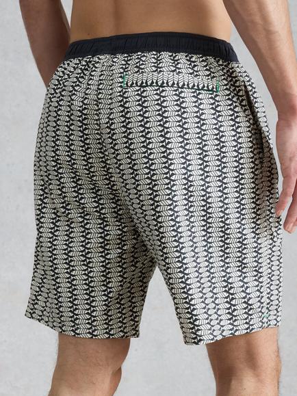 White Stuff Ventor Animal Print Swim Shorts, Blue - view 2, Blue