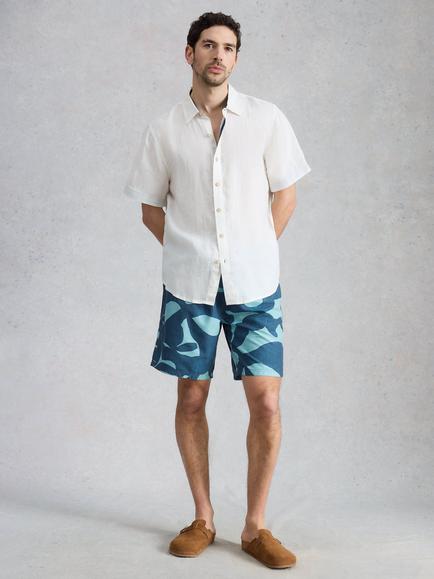 White Stuff Ventor Abstract Print Swim Shorts, Blue, Blue