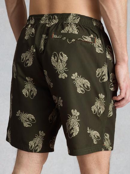 White Stuff Ventor Wave Print Swim Shorts, Green - view 2, Green