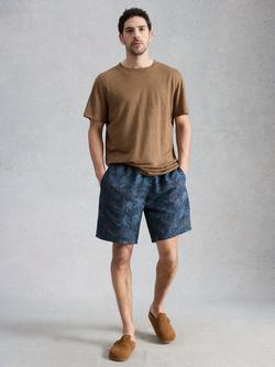 White Stuff Ventor Tree Print Swim Shorts, Navy, Navy