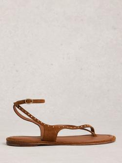 White Stuff Barely Suede Strappy Sandals, Brown Tan, Brown Tan
