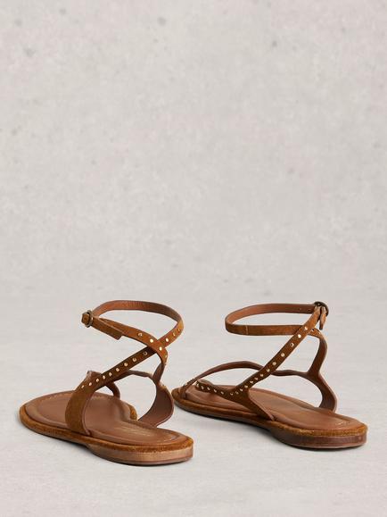 White Stuff Barely Suede Strappy Sandals, Brown Tan - view 2, Brown Tan