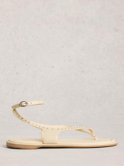 White Stuff Barely Suede Strappy Sandals, White Ivory, White Ivory
