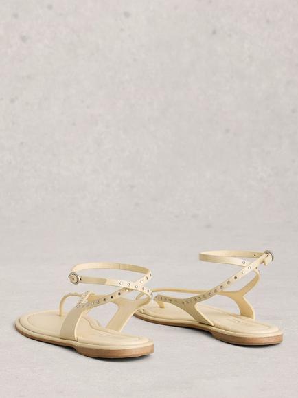 White Stuff Barely Suede Strappy Sandals, White Ivory - view 2, White Ivory