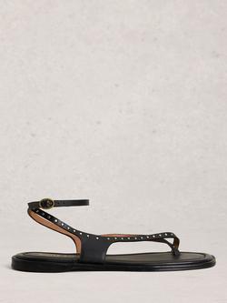 White Stuff Barely Suede Strappy Sandals, Black, Black