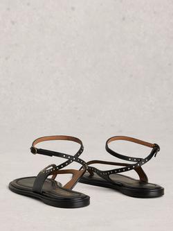White Stuff Barely Suede Strappy Sandals, Black - view 2, Black