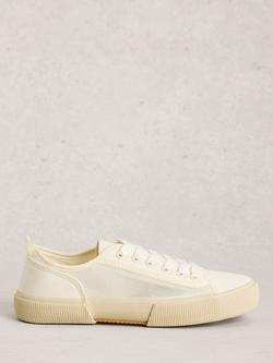 White Stuff Pippa Lace-Up Trainers, White Ivory, White Ivory