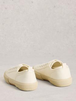 White Stuff Pippa Lace-Up Trainers, White Ivory - view 2, White Ivory