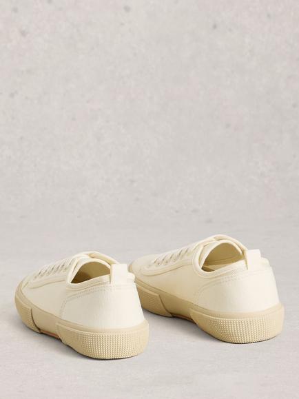 White Stuff Pippa Lace-Up Trainers, White Ivory - view 2, White Ivory