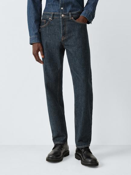 John Lewis Regular Fit Jeans, Blue Black, Blue Black