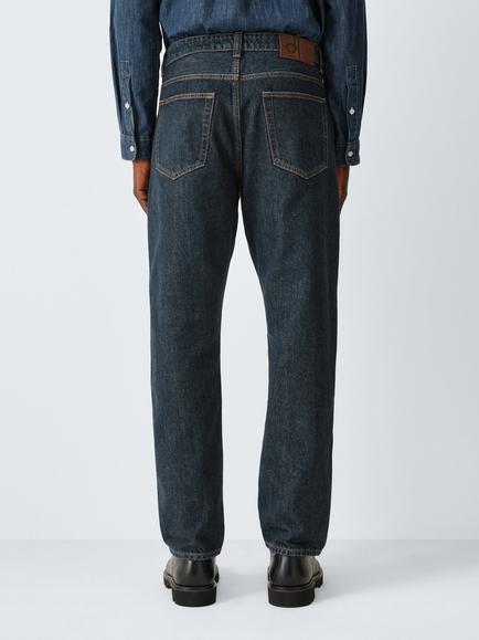 John Lewis Regular Fit Jeans, Blue Black - view 2, Blue Black