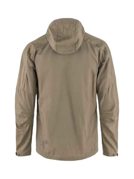 Fjällräven Sten Hooded Zip Front Jacket, Suede Brown - view 2, Suede Brown