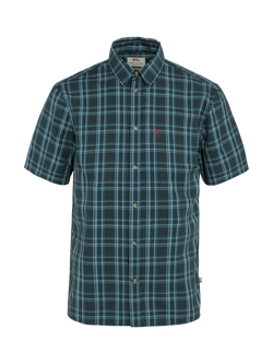 Fjällräven Övik Lite Check Short Sleeved Shirt, Dark Navy-dawn Blue, Dark Navy-dawn Blue