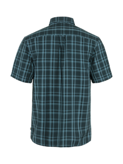 Fjällräven Övik Lite Check Short Sleeved Shirt, Dark Navy-dawn Blue - view 2, Dark Navy-dawn Blue