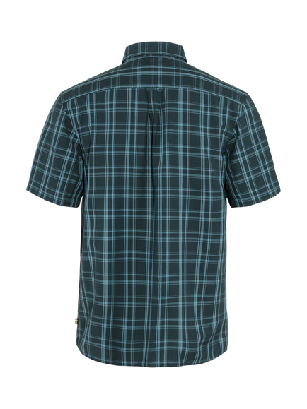 Fjällräven Övik Lite Check Short Sleeved Shirt, Dark Navy-dawn Blue - view 2, Dark Navy-dawn Blue