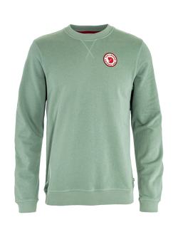 Fjällräven Logo Crew Neck Cotton Sweatshirt, Misty Green, Misty Green