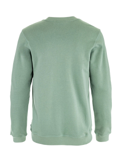 Fjällräven Logo Crew Neck Cotton Sweatshirt, Misty Green - view 2, Misty Green