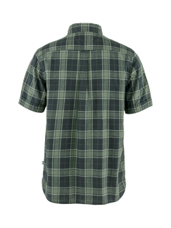 Fjällräven Övik Check Short Sleeve Shirt, Navy/Patina Green - view 2, Navy/Patina Green
