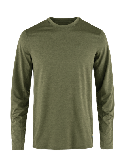 Fjällräven Abisko Day Hike Crew Neck Long Sleeved T-Shirt, Green, Green