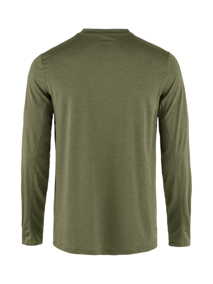 Fjällräven Abisko Day Hike Crew Neck Long Sleeved T-Shirt, Green - view 2, Green