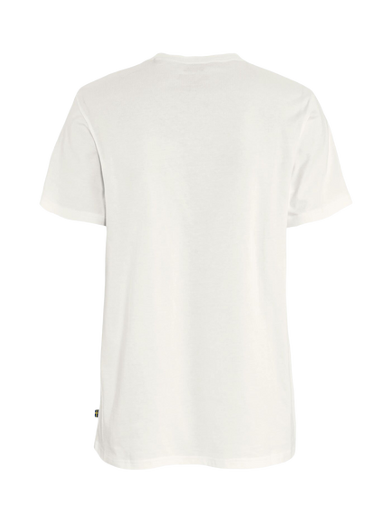 Fjällräven Archive Logo Print Crew Neck Cotton T-Shirt, Eggshell - view 2, Eggshell