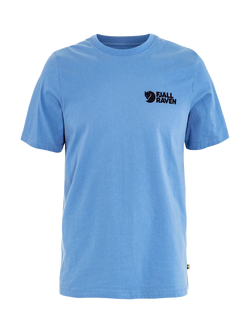 Fjällräven Swedish Forest Print Crew Neck Cotton T-Shirt, Ultramarine, Ultramarine