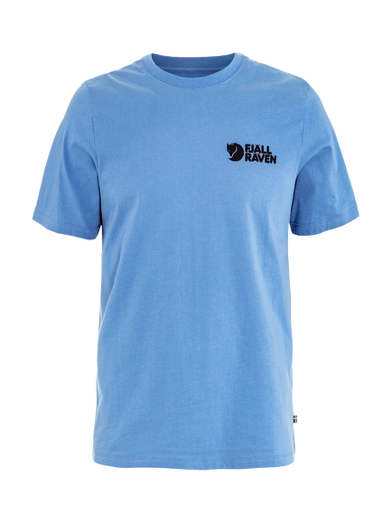 Fjällräven Swedish Forest Print Crew Neck Cotton T-Shirt, Ultramarine, Ultramarine