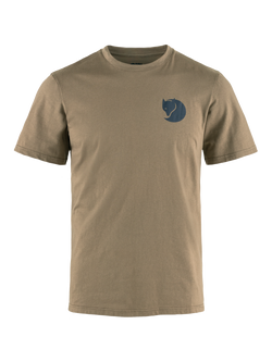 Fjällräven Walk With Nature Cotton Blend T-Shirt, Suede Brown, Suede Brown