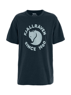 Fjällräven Crew Neck Graphic Print Cotton T-Shirt, Dark Navy, Dark Navy