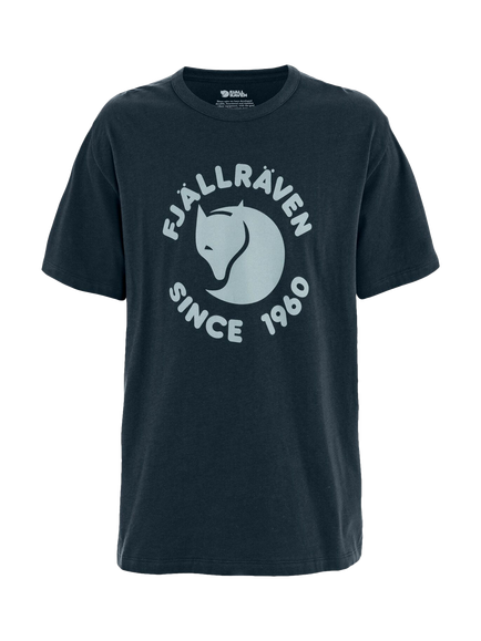 Fjällräven Crew Neck Graphic Print Cotton T-Shirt, Dark Navy, Dark Navy