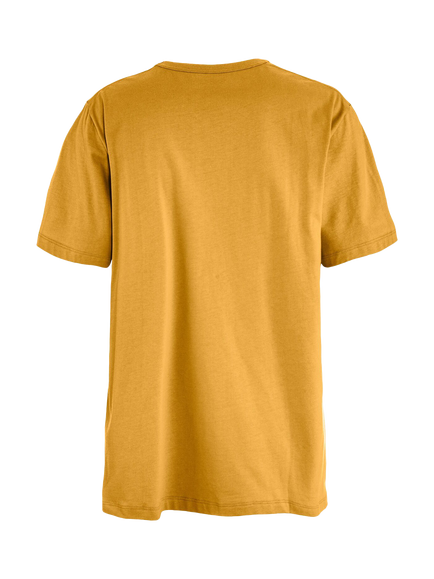 Fjällräven Crew Neck Graphic Print Cotton T-Shirt, Ochre - view 2, Ochre
