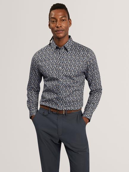 Ted Baker Cotton Ditsy Floral Shirt, Navy, Navy
