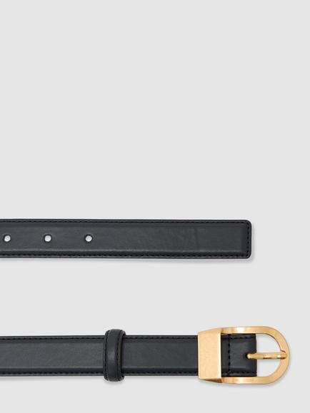 Reiss Hazel Leather Belt, Navy - view 2, Navy