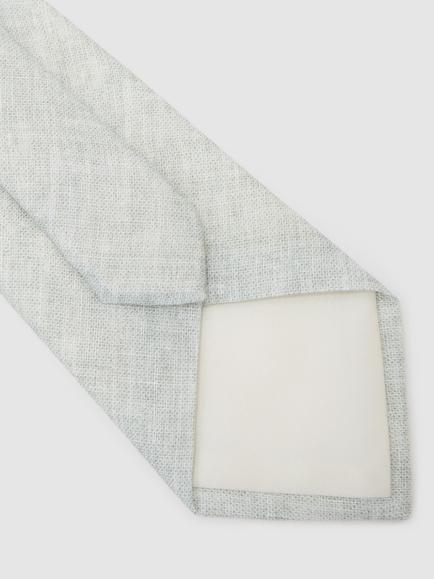 Reiss Luciano Pure Linen Woven Tie, Light Sage Green - view 2, Light Sage Green
