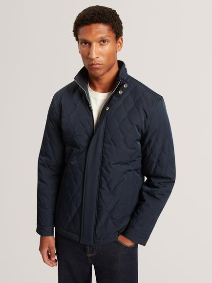Ted Baker Diamond Quilted Coat, Navy, Navy