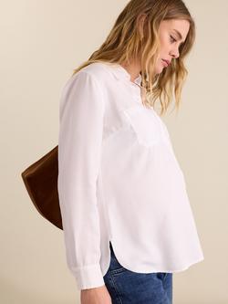 Isabella Oliver Raffa Maternity Shirt containing TENCEL™ Lyocell, Pure White - view 2, Pure White